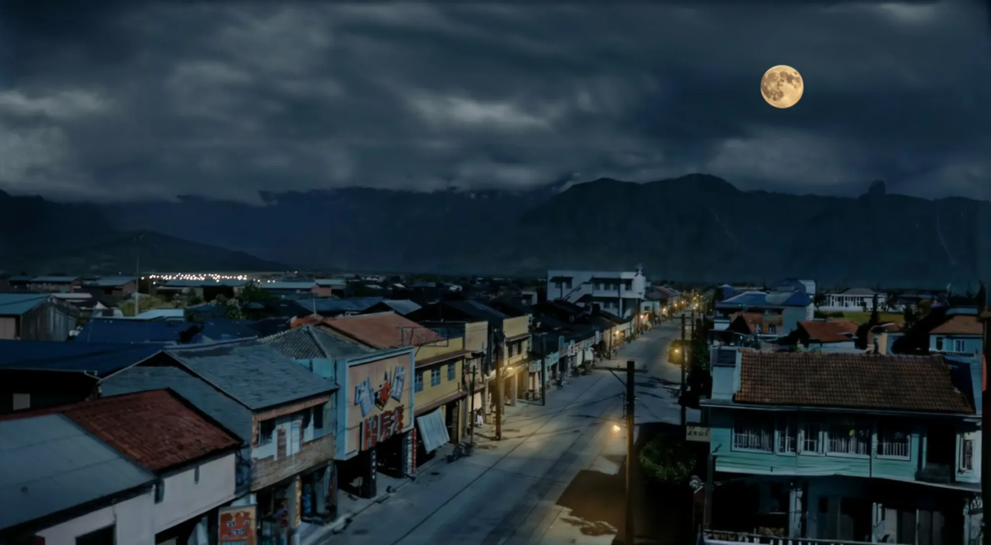 《回音》劇照：月光下的六〇年代花蓮街景